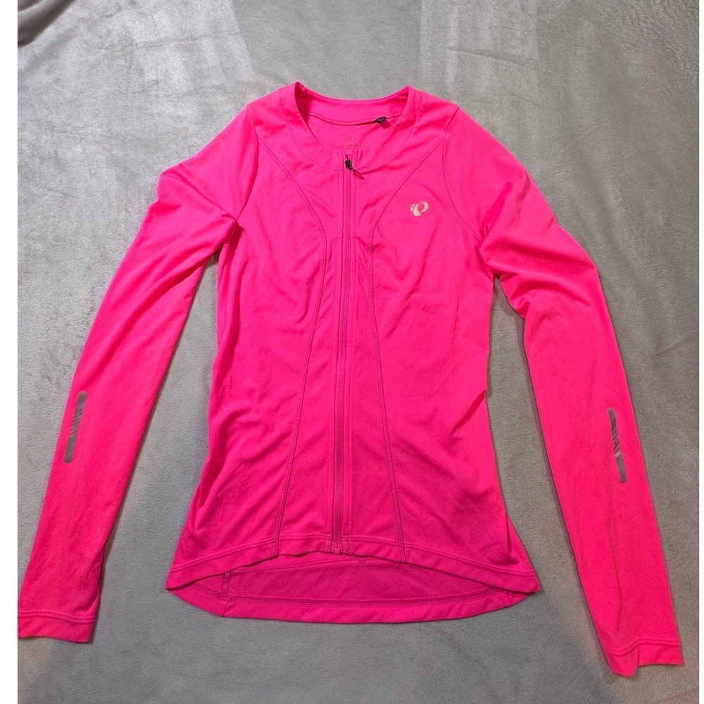 Pearl Izumi Select Cycling Jersey Womens XS Pink Long Sleeve Full Zip Reflective